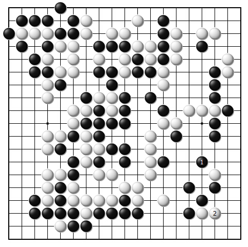 架子鼓乐谱逆战手乐谱-黑1若企图全部吃进白棋,白2位长则简明出棋. 黑1上虎看似是最强