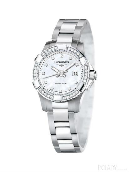 浪琴表康卡斯潜水系列女装腕表