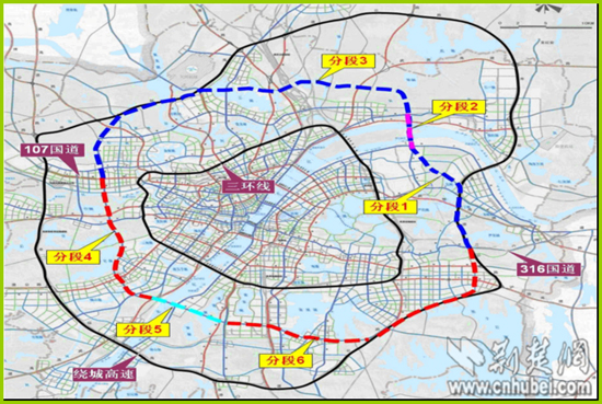 武汉四环线项目西段南段齐头并进 明年6月竣工