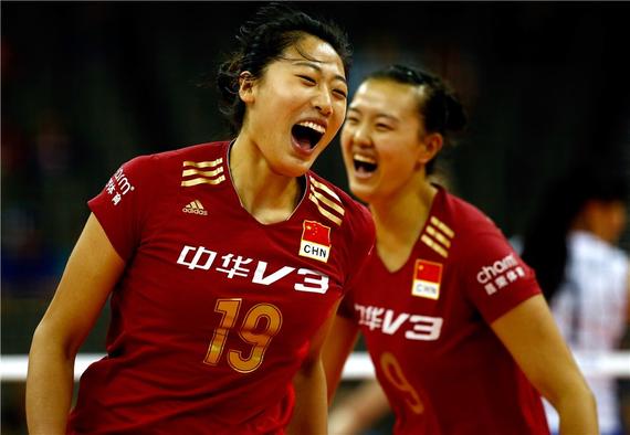 中国女排3-0横扫俄罗斯