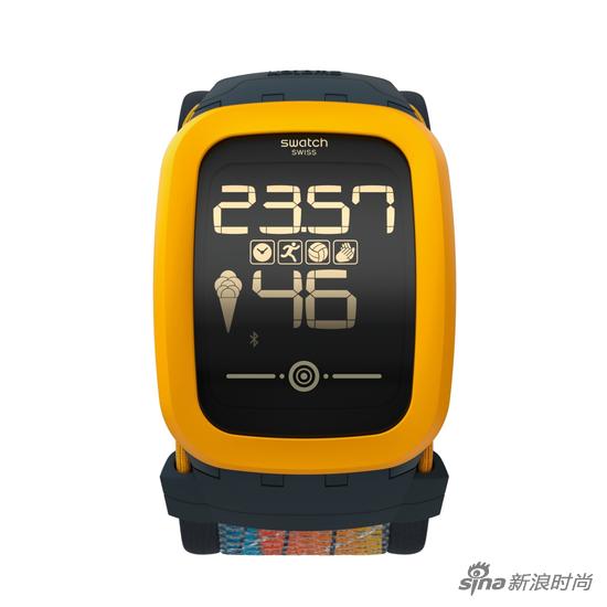 斯沃琪的这款Touch Zero ONE和开头的大眼萌配图还挺搭，很萌不是嘛