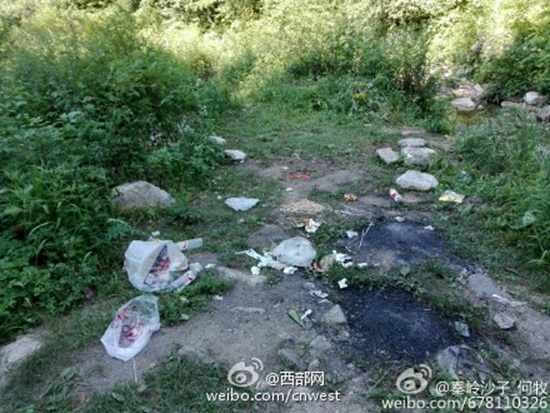 秦嶺隨處扔垃圾讓人痛心