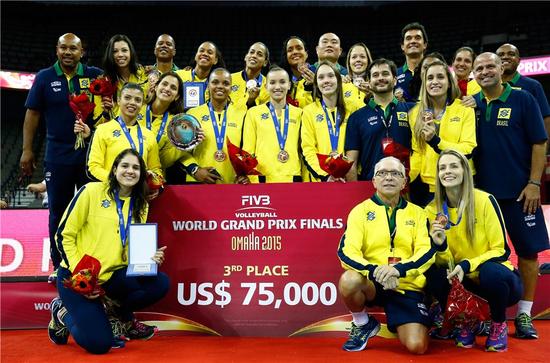 历届世界女排大奖赛冠军一览巴西12次折桂中国2003年问鼎 巴西女排获季军