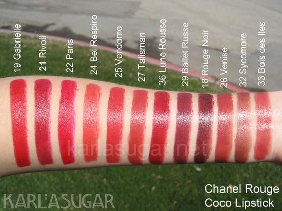 Chanel唇部产品科普 最全最详细色号介绍