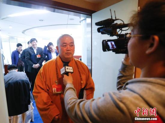 少林寺方丈释永信 中新社发 杜洋 摄