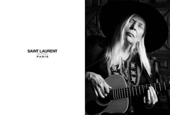 Joni Mitchell的Saint Laurent大片