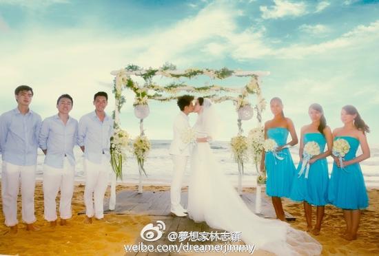 林志颖晒拥吻幸福照庆祝结婚纪念