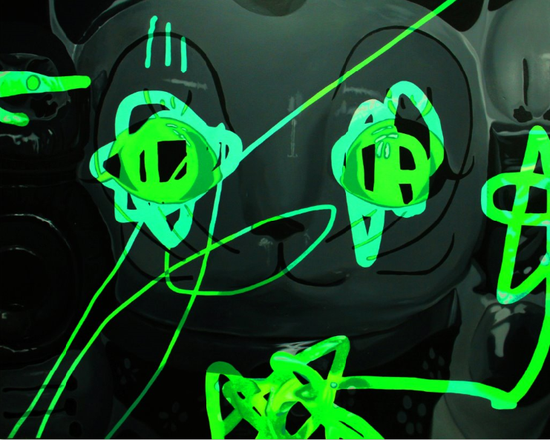 侯佳男 Black Green 新生   布面油画250x200cm  2014年