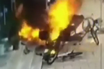 實拍小販街頭炒雞 攤位突然爆炸攤主瞬間成火人