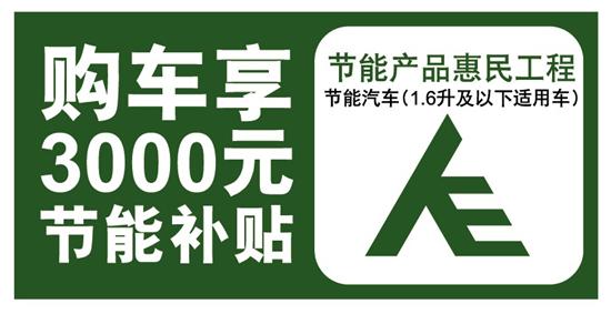 110款车将拿到3000元补贴