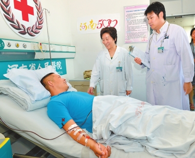 南陽新野縣的耿偉，為天津的一位血液病患者成功捐獻“生命的種子”