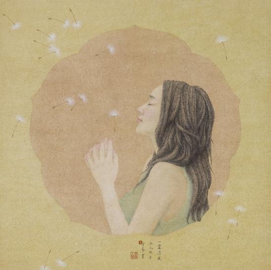 （排序8）一霎清风   李云峰   纸本淡彩   75cmx75cm   2013年