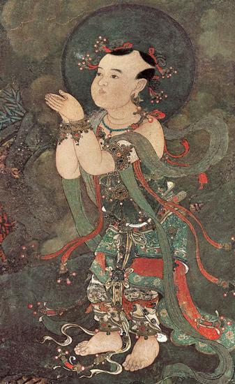 图为法海寺壁画中的善财童子
