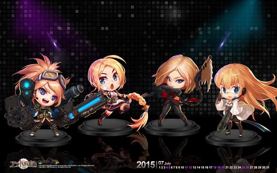 地下城与勇士Q版女枪精美壁纸下载_地下城与