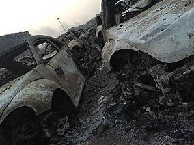 天津滨海爆炸 雷诺仓储场大量被烧毁_合肥汽车网