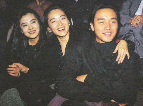 王祖贤、林青霞与张国荣合影（资料图）