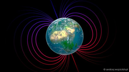 流动的液态铁在地球内部产生了强大的电流，这一电流反过来就会产生磁场，并延伸至地球周围的宇宙空间