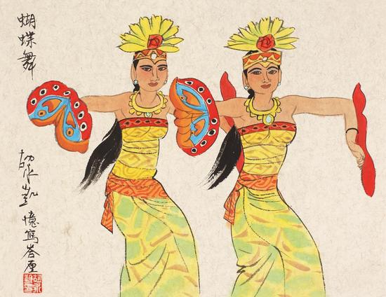 胡永凯  蝴蝶舞  32cm×41cm