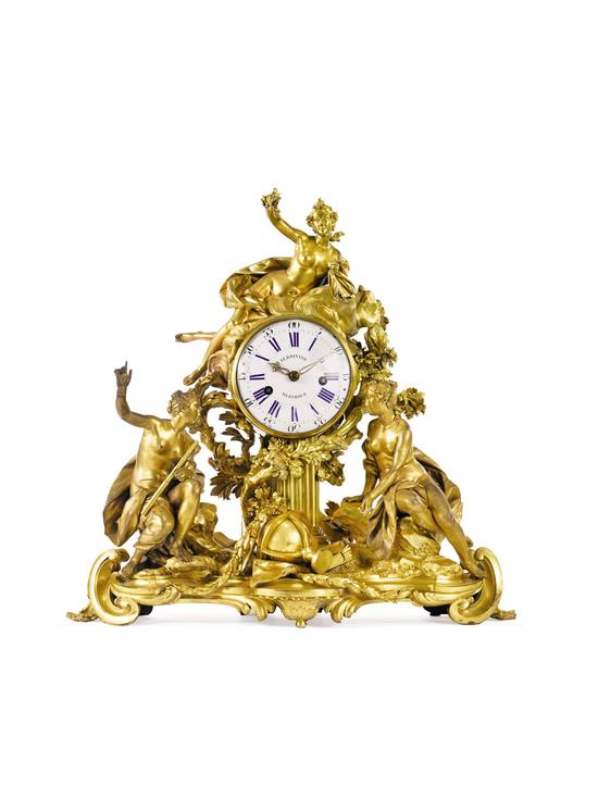 Property from a Distinguished Private Asian Collection_A   Large Louis XVI Ormolu Mantle Clock