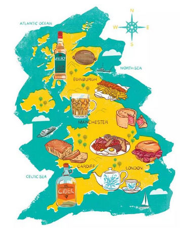 英国美食地图