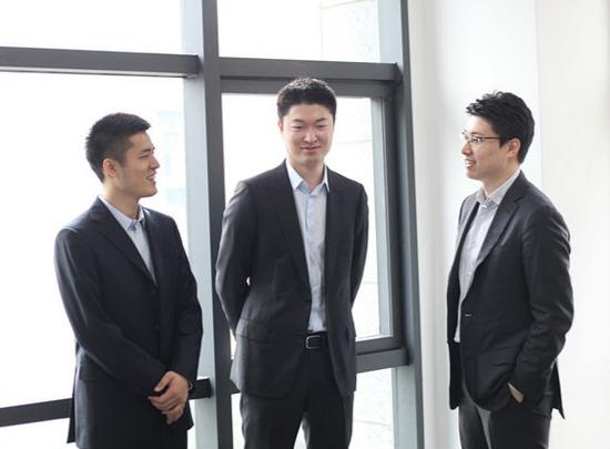 有利网三位创始人吴逸然、任用和刘雁楠(从左至右)