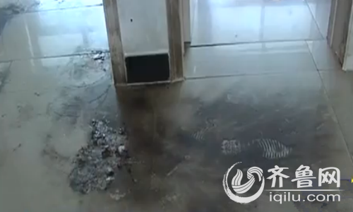 在王妮娜的家中,还可以看到汽油燃烧的痕迹(视频截图)