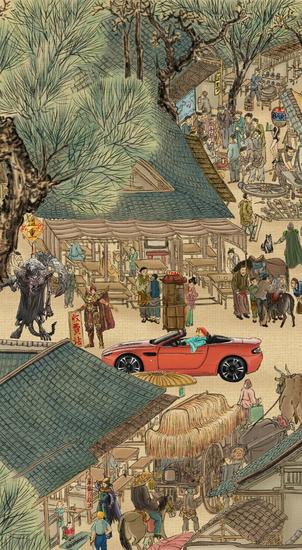 《热血传奇手机版》诚邀画师绘制另类清明上河图