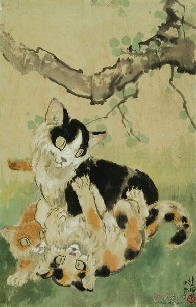 2013西泠春拍 徐悲鸿《猫戏图》