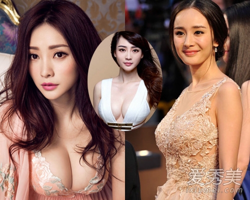 D奶柳岩PK杨幂 同罩杯女星穿内衣看起来差别这么大(图5) 柳岩和杨幂