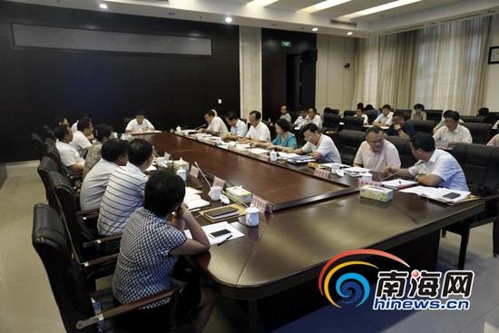 8月24日上午,海口市召开第五次“菜篮子”工程联席会议。(南海网记者周静泊摄)
