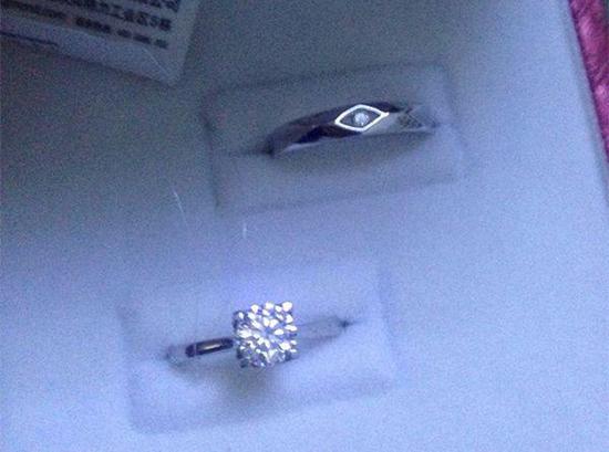 11000多元買的兩枚婚戒，下面是引起糾紛的70分鉆戒
