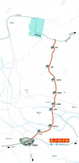广州南站到白云机场城轨明年开建 两地间将只