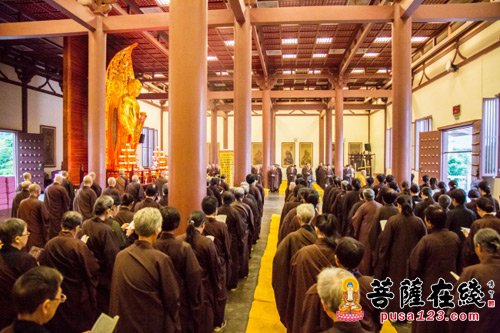 大势至菩萨圣诞日 庐山东林寺净土苑举行祝圣法会