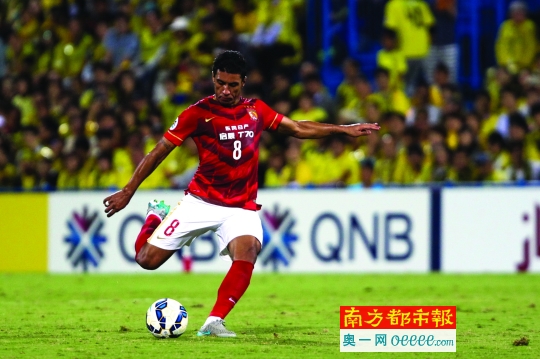 恒大亚冠3-1战胜柏太阳神 保利尼奥40米外打出