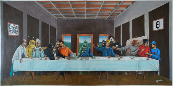 Youl，《最后的（比特币）晚餐》（The Last (Bitcoin) Supper）图片: via CoinDesk