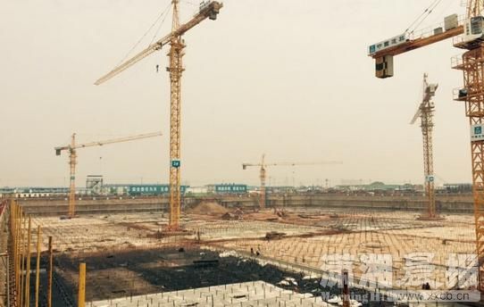 长沙国际会展中心展馆结构完成80%。图/潇湘晨报记者斯茅庚