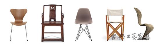 中式椅子端庄周正，和西方名椅对比，别具特色。            