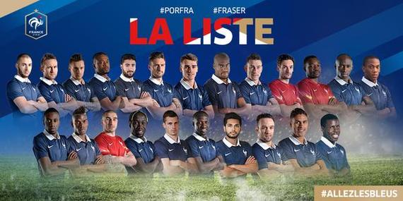 法国国家队最新名单:英超十将