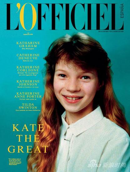 Kate Moss童年照登上“九月刊”封面
