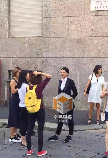 舒淇在米兰片场