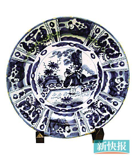 十八世纪欧洲仿中国克拉克瓷盘