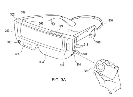 苹果头戴式设备的专利图案描述
