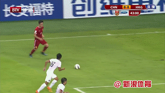郑智远射击中横梁GIF