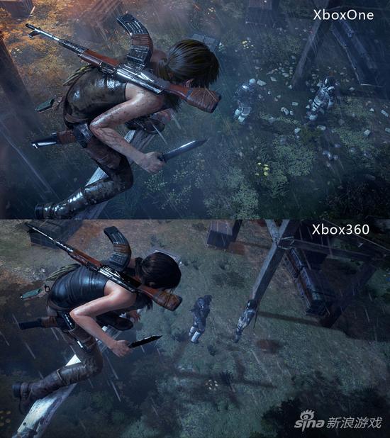 《古墓丽影崛起》双平台画面对比
