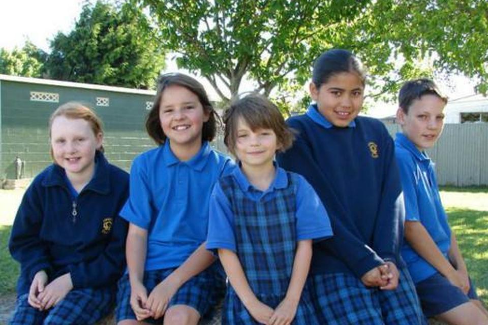新西兰校服以蓝色为主色系,短袖t恤,连衣裙,短裤外套,毛衫不同搭配.