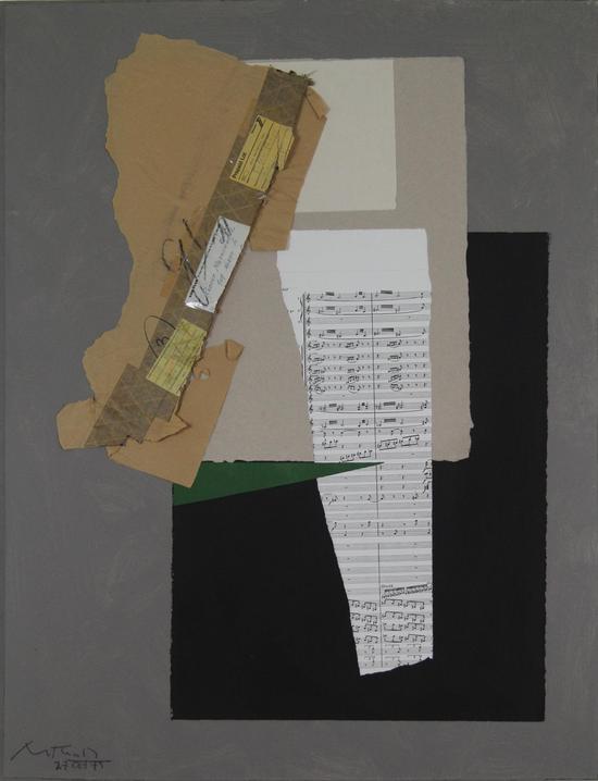 Robert Motherwell Sacre du Printemps, 1975 Acrylic and collage on sized canvas  121.9 x 91.4 cm