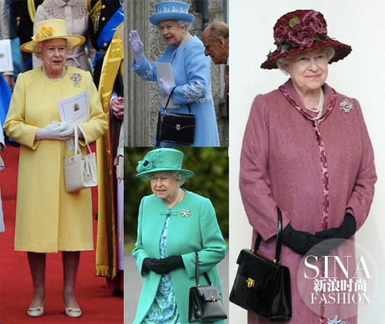 手提袋是女王造型的一部分