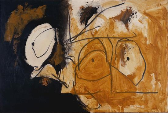 Robert Motherwell In the Studio, 1984- ca. 1985 Acrylic and charcoal on canvas  61 x 91.4 cm