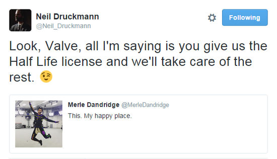 顽皮狗工作室经理Neil Druckmann发推称感谢Valve
