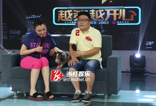 陈英俊与杨姗姗变身“猪爸妈”。